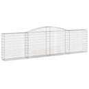 vidaXL íves horganyzott vas gabion kosár 400x30x100/120 cm