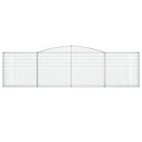 vidaXL íves horganyzott vas gabion kosár 400x30x100/120 cm