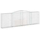 vidaXL íves horganyzott vas gabion kosár 400x30x120/140 cm
