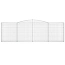 vidaXL íves horganyzott vas gabion kosár 400x30x120/140 cm