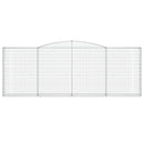 vidaXL íves horganyzott vas gabion kosár 400x30x140/160 cm