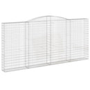 vidaXL íves horganyzott vas gabion kosár 400x30x180/200 cm