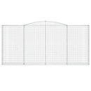 vidaXL íves horganyzott vas gabion kosár 400x30x180/200 cm