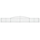 vidaXL íves horganyzott vas gabion kosár 400x50x40/60 cm