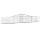 vidaXL íves horganyzott vas gabion kosár 400x50x60/80 cm