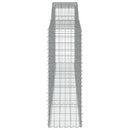 vidaXL íves horganyzott vas gabion kosár 400x50x140/160 cm
