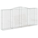 vidaXL íves horganyzott vas gabion kosár 400x50x180/200 cm