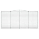 vidaXL íves horganyzott vas gabion kosár 400x50x180/200 cm