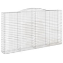 vidaXL íves horganyzott vas gabion kosár 400x50x220/240 cm