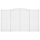 vidaXL íves horganyzott vas gabion kosár 400x50x220/240 cm