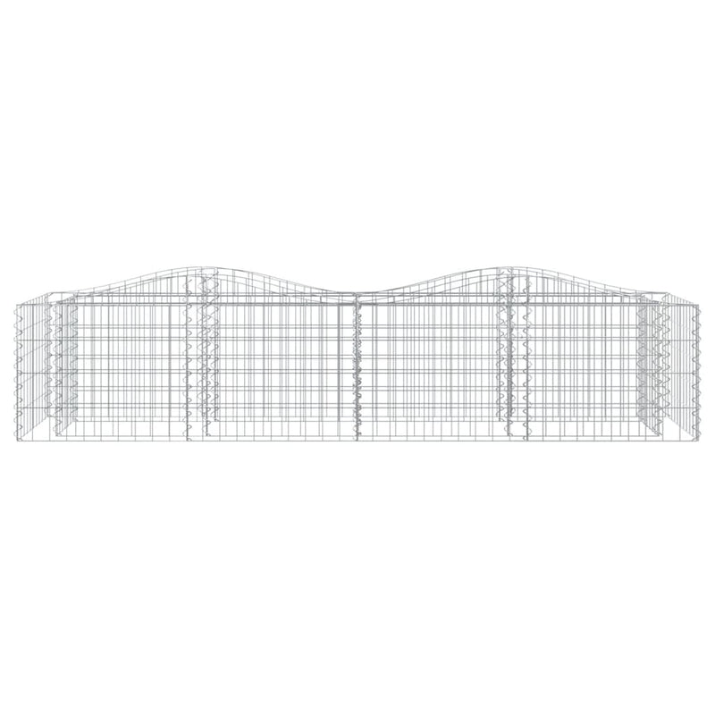 vidaXL íves horganyzott vas gabion magaságyás 200x50x50 cm