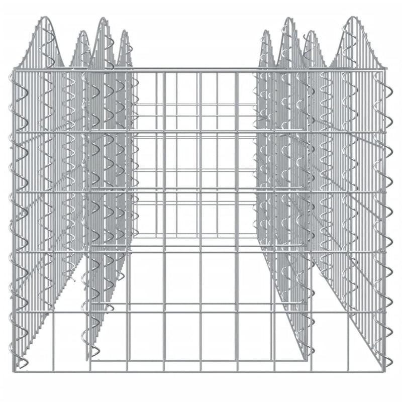 vidaXL íves horganyzott vas gabion magaságyás 200x50x50 cm