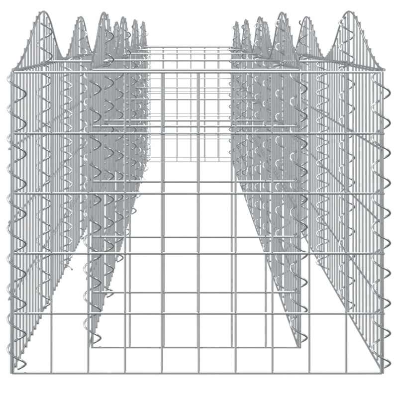 vidaXL íves horganyzott vas gabion magaságyás 400x50x50 cm