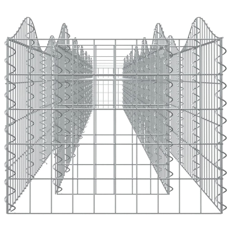 vidaXL íves horganyzott vas gabion magaságyás 600x50x50 cm