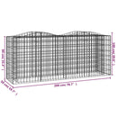 vidaXL íves horganyzott vas gabion magaságyás 200x50x100 cm