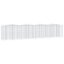 vidaXL íves horganyzott vas gabion magaságyás 400x50x100 cm