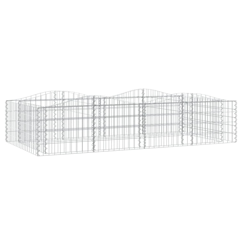 vidaXL íves horganyzott vas gabion magaságyás 200x100x50 cm