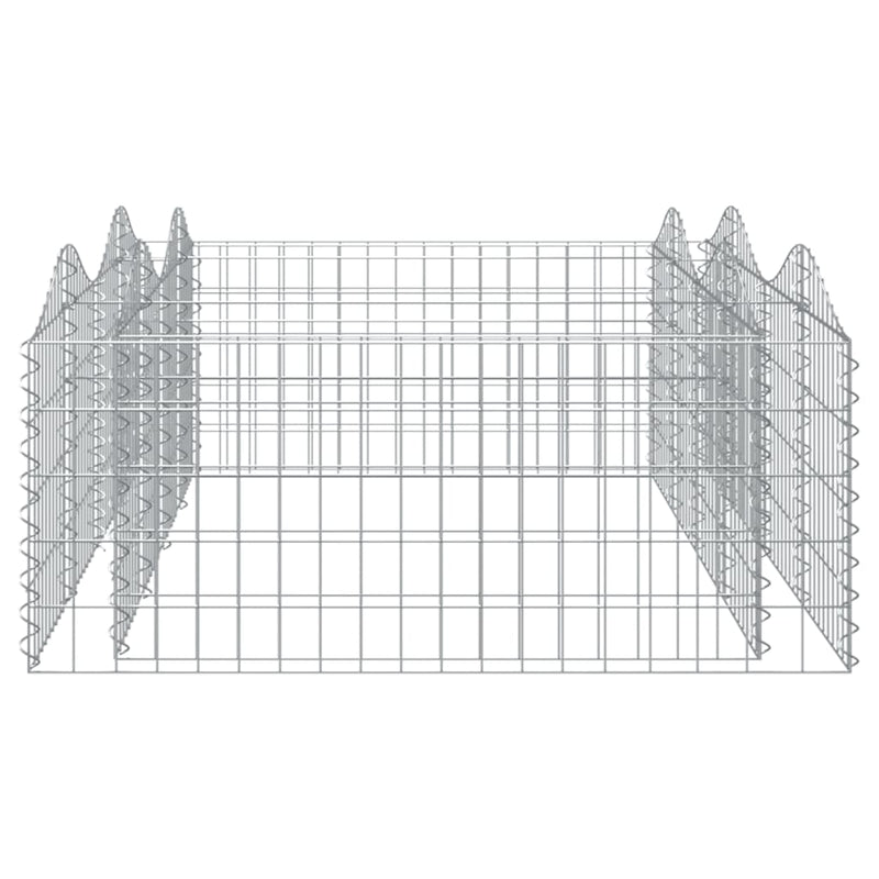 vidaXL íves horganyzott vas gabion magaságyás 200x100x50 cm