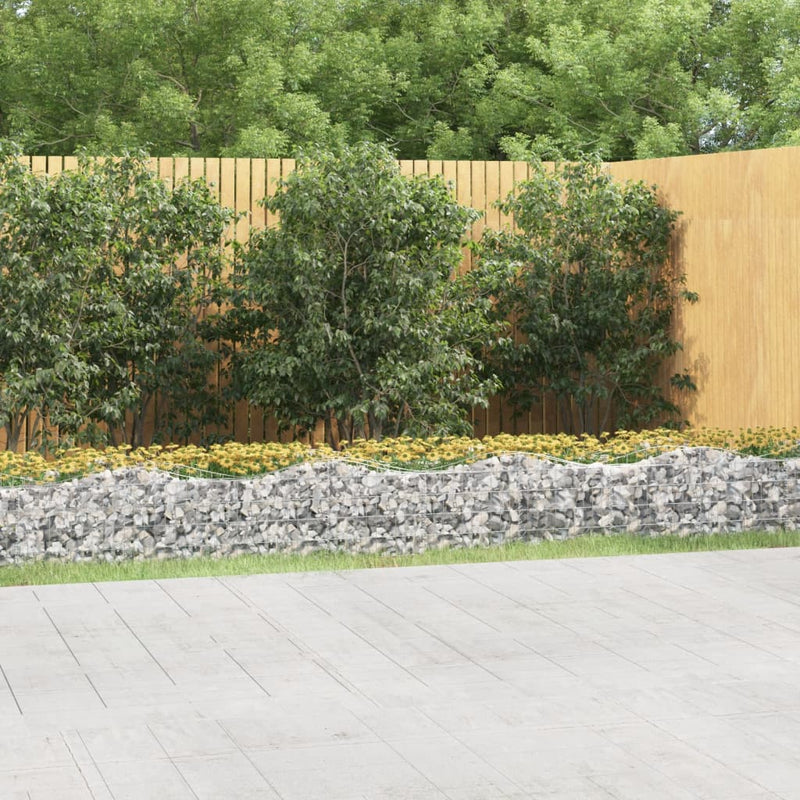 vidaXL íves horganyzott vas gabion magaságyás 600x100x50 cm