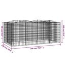 vidaXL íves horganyzott vas gabion magaságyás 200 x 100 x 100 cm