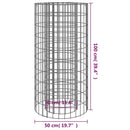 vidaXL horganyzott vas gabion tűzrakó Ø 50 cm