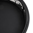 vidaXL acél XXL méretű tűztál piszkavassal 50 cm