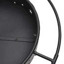 vidaXL acél XXL méretű tűztál piszkavassal 70 cm