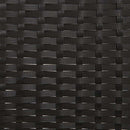 vidaXL fekete 3 személyes polyrattan kerti pad párnával