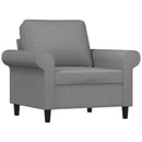 vidaXL világosszürke szövet kanapéfotel lábtartóval 60 cm