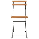 vidaXL 6 db tömör tíkfa és acél összecsukható bisztrószék