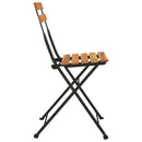 vidaXL 6 db tömör tíkfa és acél összecsukható bisztrószék