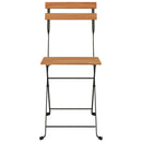 vidaXL 8 db tömör tíkfa és acél összecsukható bisztrószék