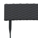 vidaXL 6 db fekete polyrattan és acél összecsukható bisztrószék