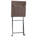 vidaXL 4 db barna polyrattan összecsukható bisztrószék