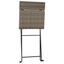 vidaXL 6 db szürke polyrattan összecsukható bisztrószék