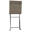 vidaXL 8 db szürke polyrattan összecsukható bisztrószék