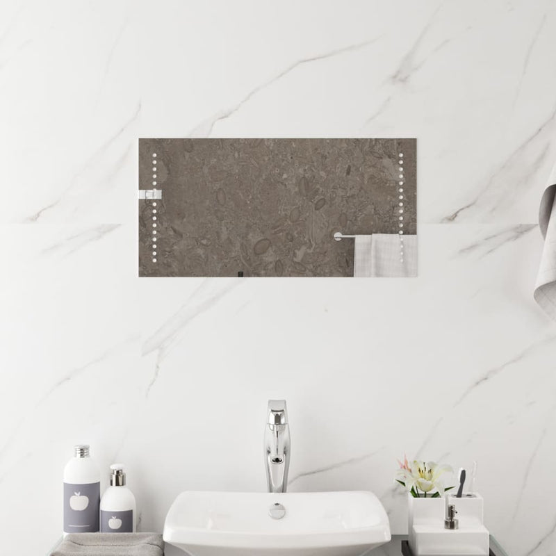 vidaXL LED-es fürdőszobatükör 30x60 cm