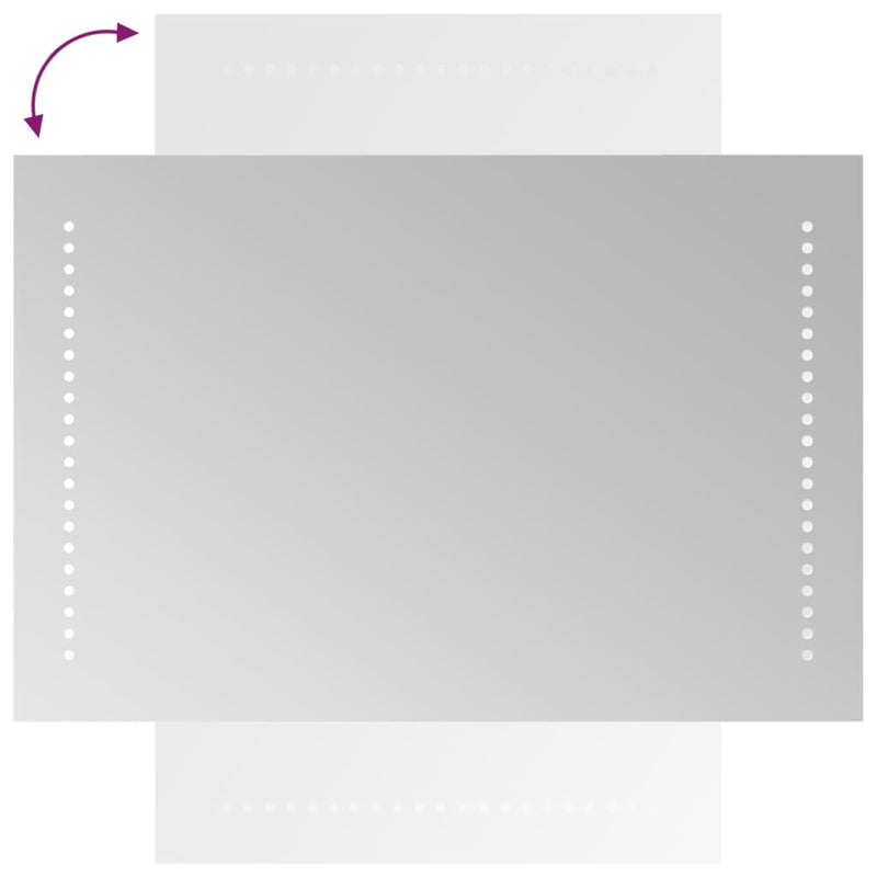 vidaXL LED-es fürdőszobatükör 40x60 cm