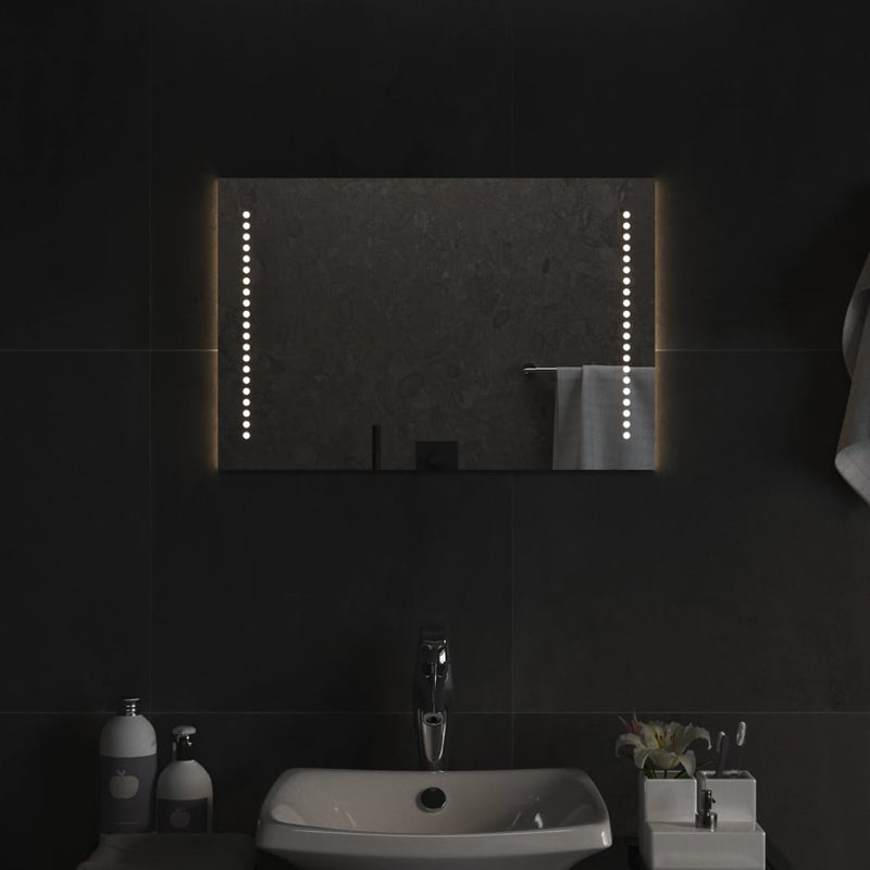 vidaXL LED-es fürdőszobatükör 40x60 cm