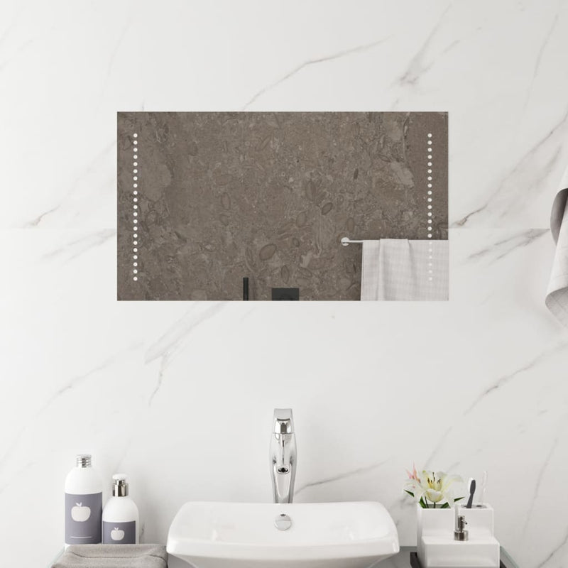 vidaXL LED-es fürdőszobatükör 40x70 cm