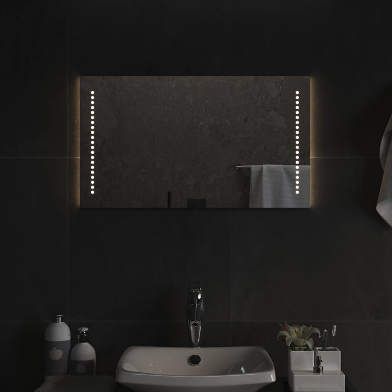 vidaXL LED-es fürdőszobatükör 40x70 cm