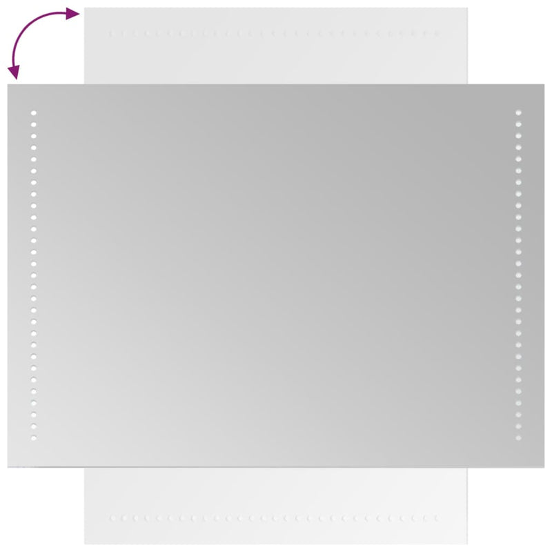 vidaXL LED-es fürdőszobatükör 50 x 70 cm