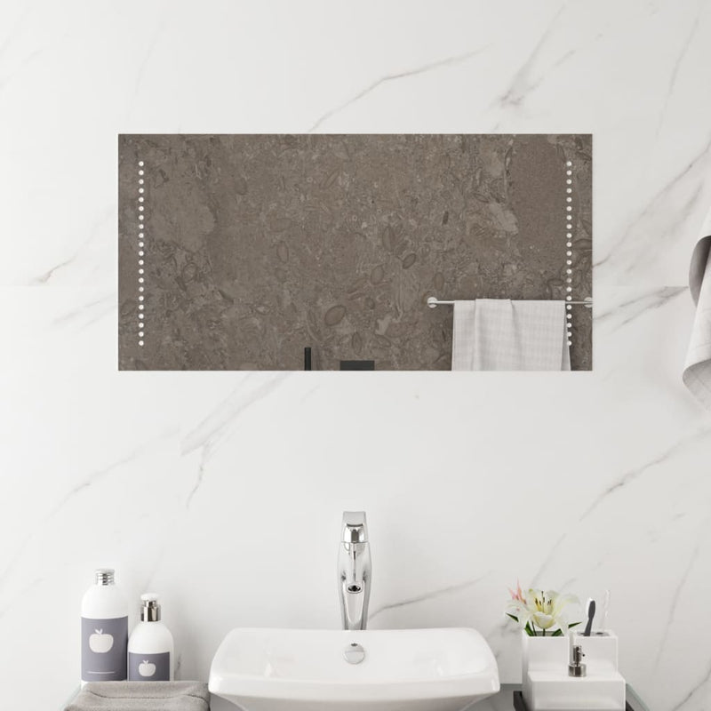vidaXL LED-es fürdőszobatükör 40x80 cm