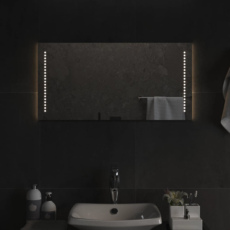 vidaXL LED-es fürdőszobatükör 40x80 cm
