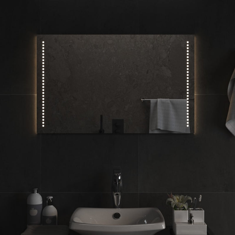 vidaXL LED-es fürdőszobatükör 50x80 cm