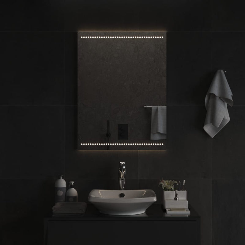 vidaXL LED-es fürdőszobatükör 60x80 cm