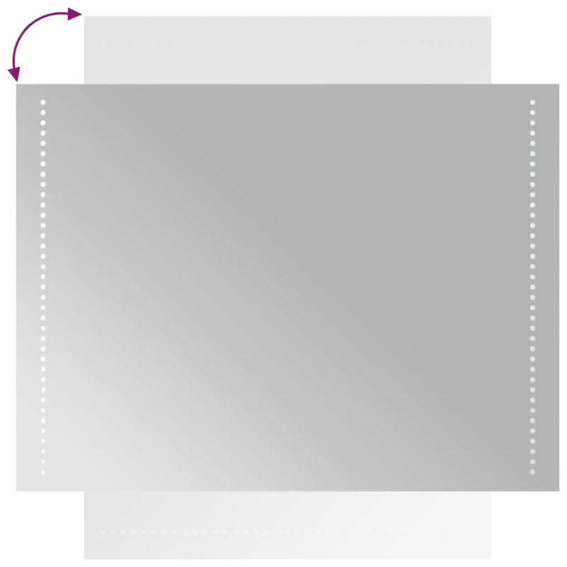 vidaXL LED-es fürdőszobatükör 60x80 cm