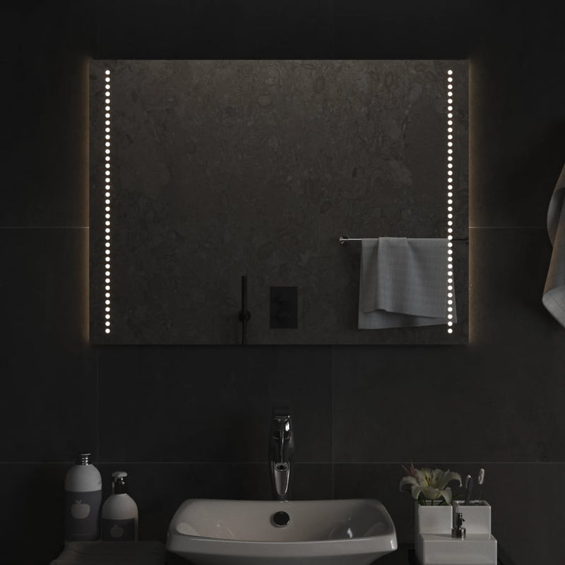 vidaXL LED-es fürdőszobatükör 60x80 cm