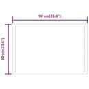 vidaXL LED-es fürdőszobatükör 60x90 cm