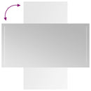 vidaXL LED-es fürdőszobatükör 50x100 cm